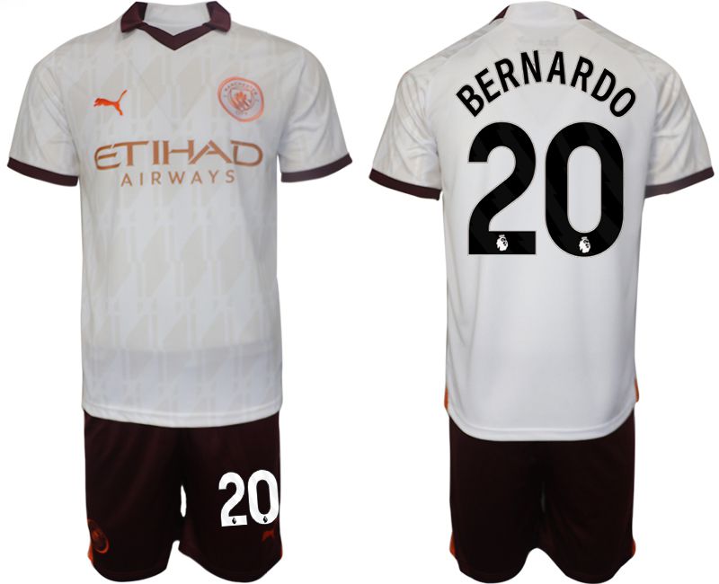 Men 2023-2024 Club Manchester City away white 20 Soccer Jersey